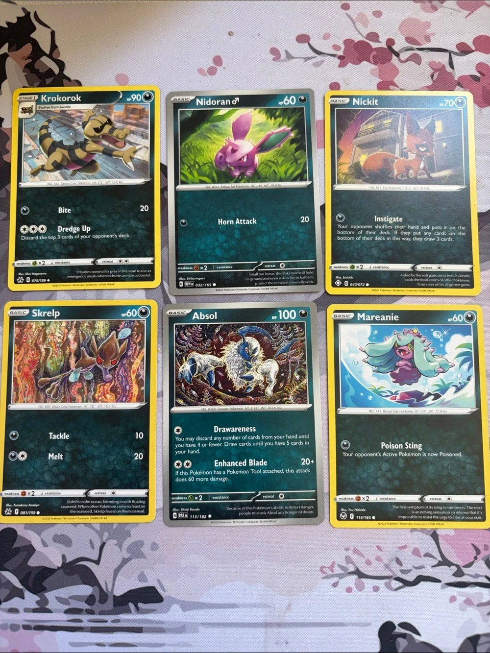 🦹 Rogue Pokémon Card Lot | Absol Nickit Krookorok Mareanie ✨5/$25✨